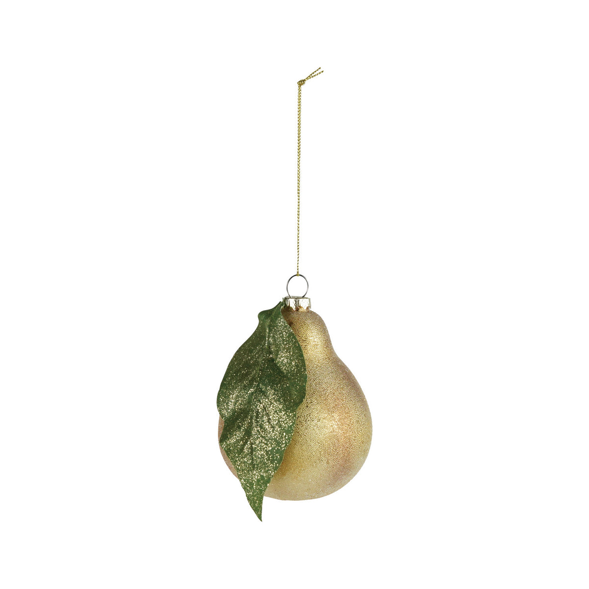 XM Glitter Pear Ornament