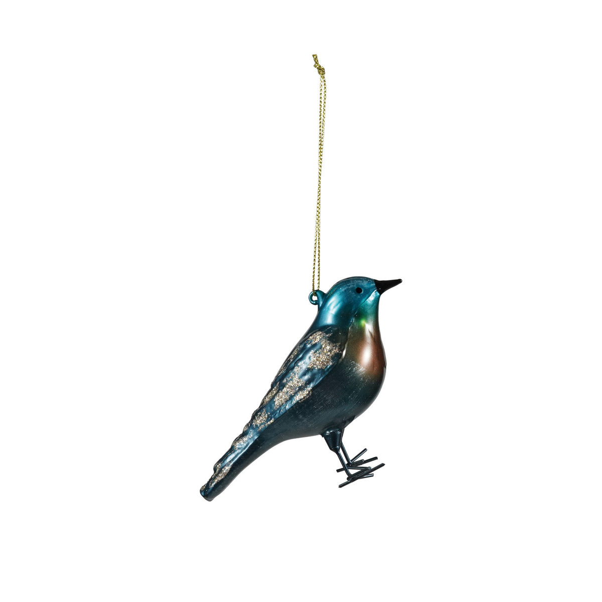 XM Glitter Bluebird Ornament
