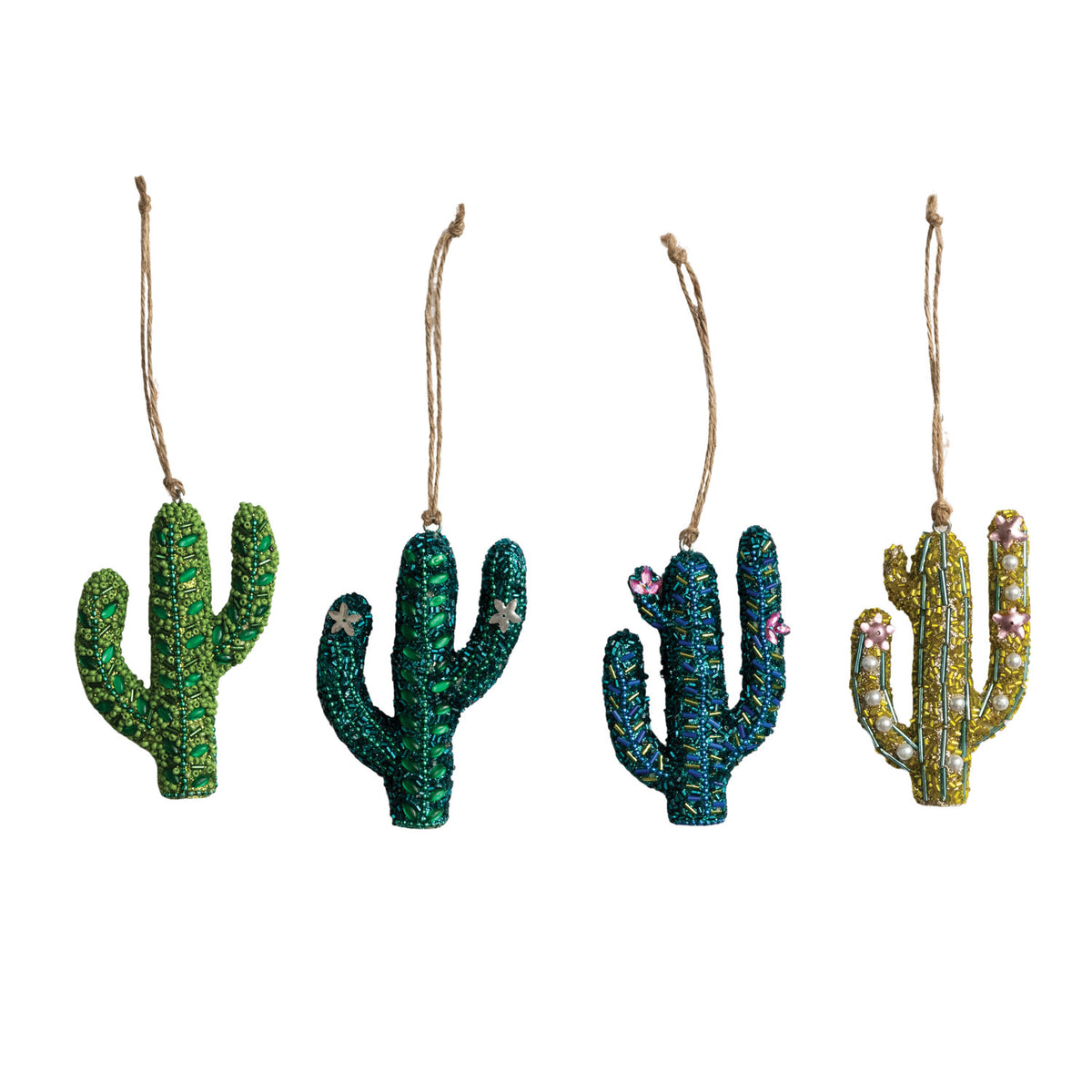 XM Beaded Cactus Ornament