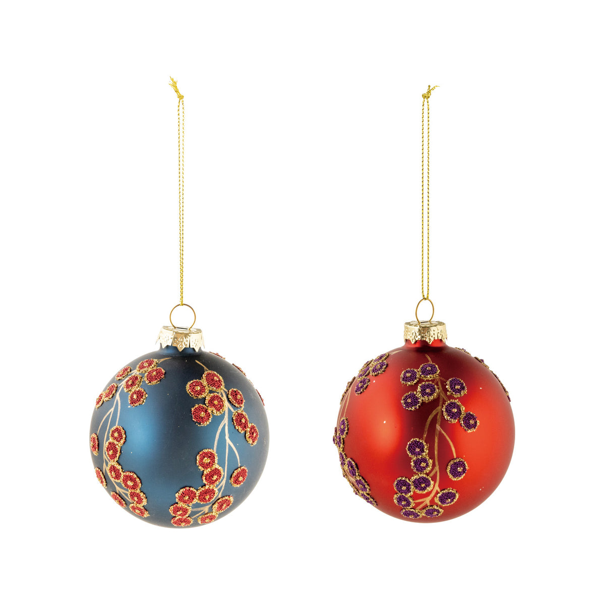 XM Botanical Beaded Ornament