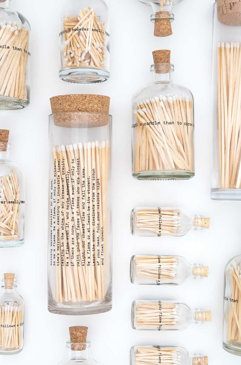 Apothecary Match Bottles - Poetry