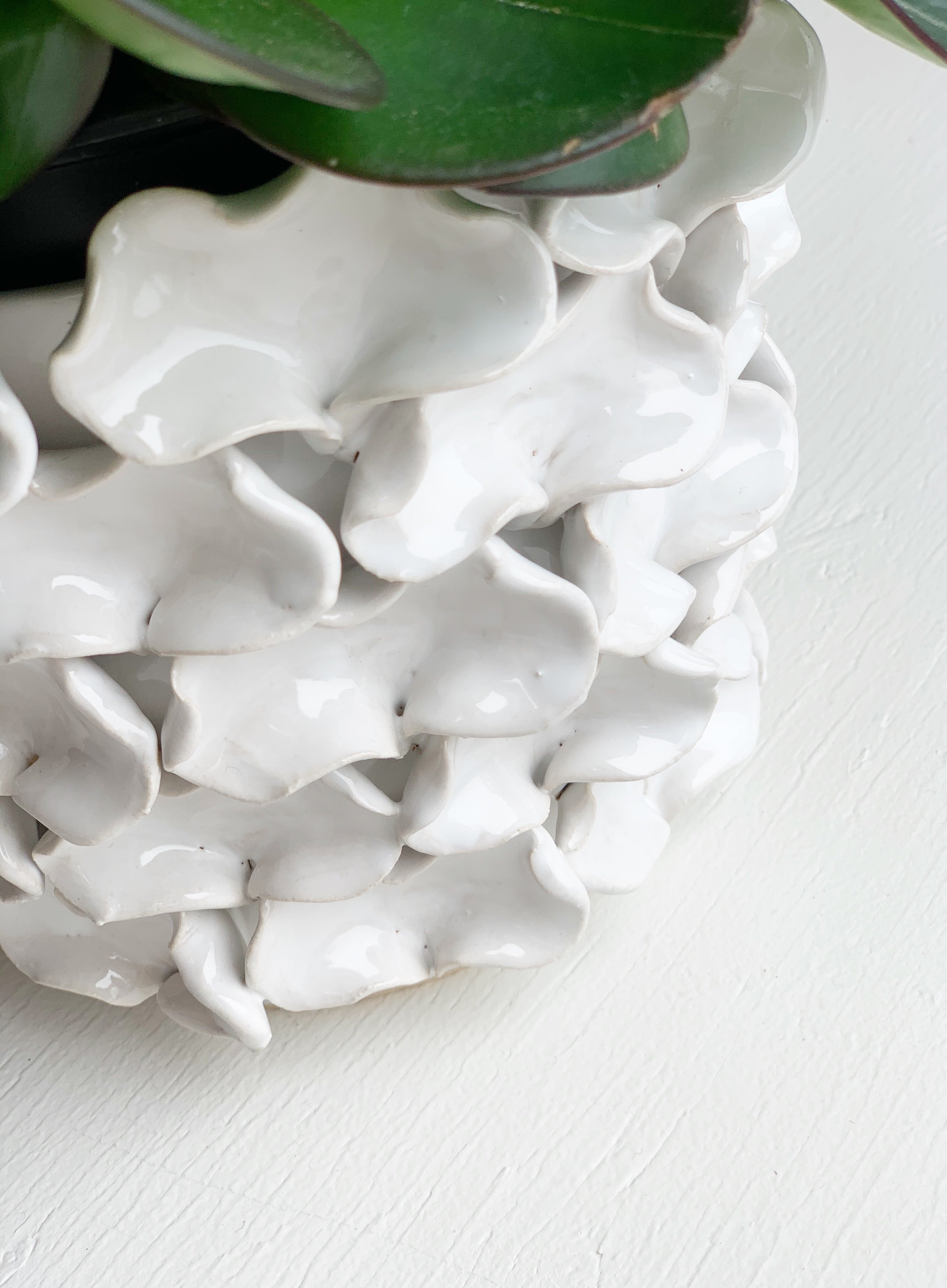 White Wavvy Ceramic Planter