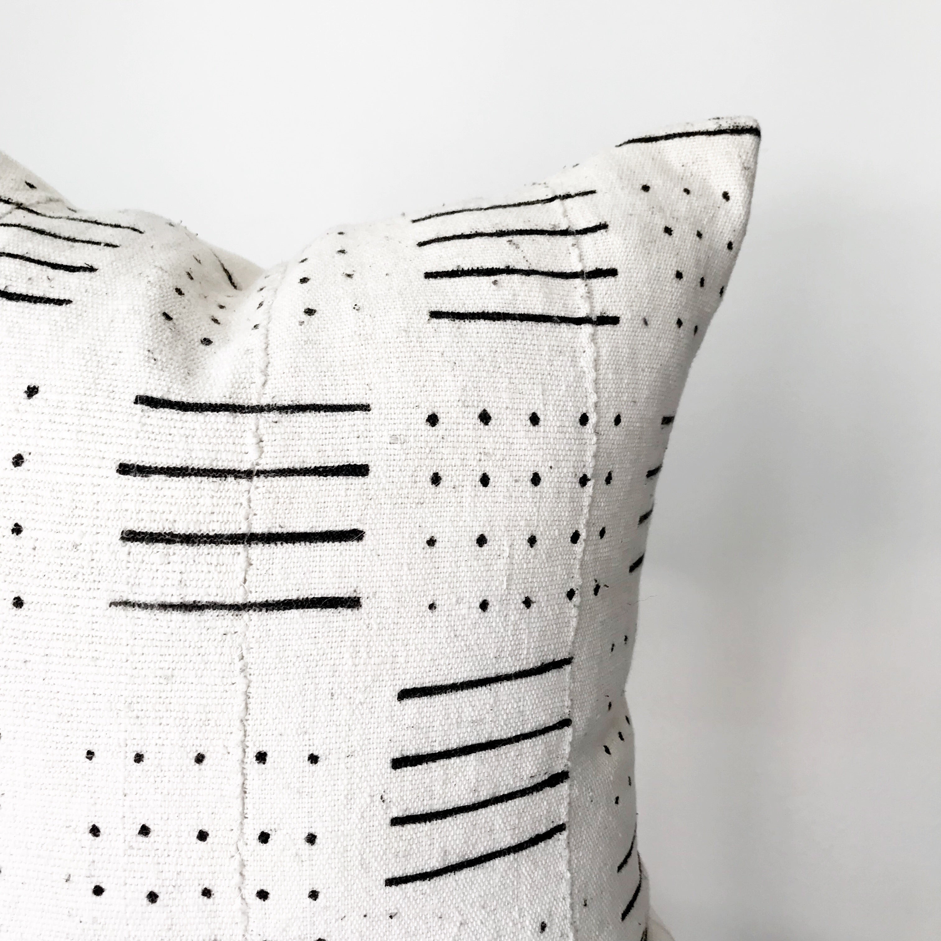 Mudcloth Pillow Cover - Morse (square)