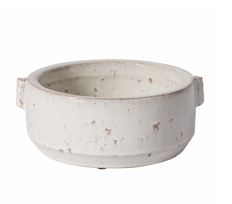 White Ceramic Glazed Bowl